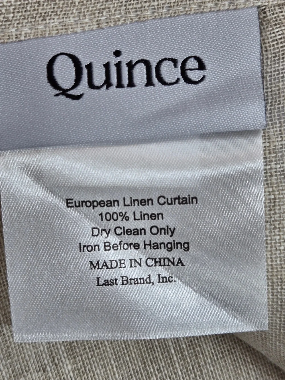 NWOT QUINCE Set Of 4 48x108 European Linen Sheer Curtains Flax 9959